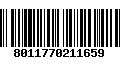 Código de Barras 8011770211659