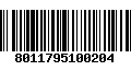 Código de Barras 8011795100204