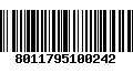 Código de Barras 8011795100242