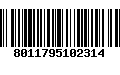 Código de Barras 8011795102314