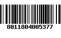 Código de Barras 8011804005377