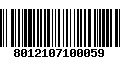 Código de Barras 8012107100059