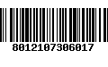 Código de Barras 8012107306017