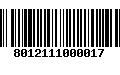 Código de Barras 8012111000017