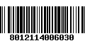 Código de Barras 8012114006030