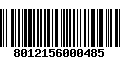 Código de Barras 8012156000485