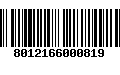 Código de Barras 8012166000819