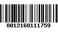 Código de Barras 8012168111759