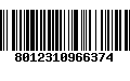 Código de Barras 8012310966374