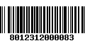 Código de Barras 8012312000083