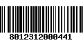 Código de Barras 8012312000441