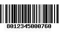 Código de Barras 8012345000760