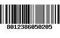 Código de Barras 8012386050205