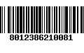 Código de Barras 8012386210081