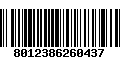 Código de Barras 8012386260437