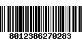 Código de Barras 8012386270283