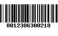 Código de Barras 8012386300218