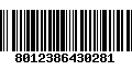 Código de Barras 8012386430281