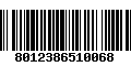 Código de Barras 8012386510068