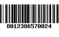 Código de Barras 8012386570024