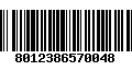 Código de Barras 8012386570048