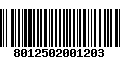 Código de Barras 8012502001203