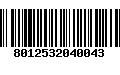 Código de Barras 8012532040043