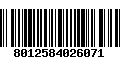 Código de Barras 8012584026071