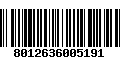 Código de Barras 8012636005191