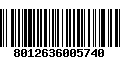 Código de Barras 8012636005740