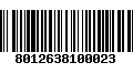 Código de Barras 8012638100023