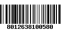 Código de Barras 8012638100580