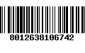 Código de Barras 8012638106742