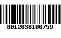 Código de Barras 8012638106759