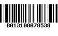 Código de Barras 8013108078538