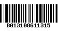 Código de Barras 8013108611315