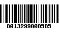 Código de Barras 8013299000585