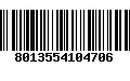 Código de Barras 8013554104706
