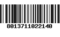 Código de Barras 8013711022140