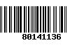 Código de Barras 80141136