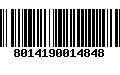 Código de Barras 8014190014848