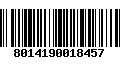 Código de Barras 8014190018457