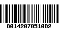 Código de Barras 8014207051002