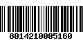 Código de Barras 8014210005160