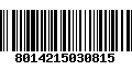 Código de Barras 8014215030815