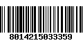 Código de Barras 8014215033359