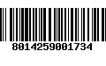 Código de Barras 8014259001734