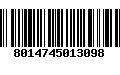 Código de Barras 8014745013098