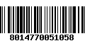 Código de Barras 8014770051058