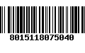 Código de Barras 8015118075040